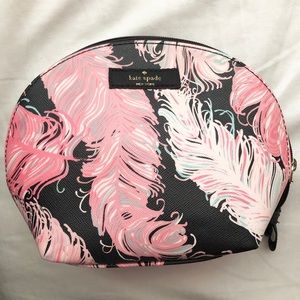 Kate Spade feather small makeup bag